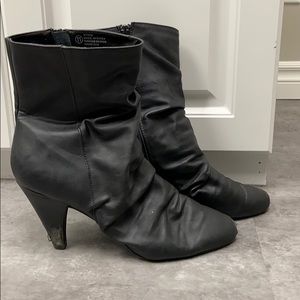 Black Crinkle Booties